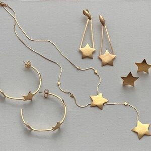 Gold Star Jewelry Set for Women